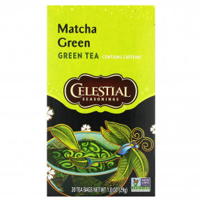 Celestial Seasonings, зеленый чай, матча, 20 чайных пакетиков по 29 г (1 унции) в Москве - eco-herb.ru | фото