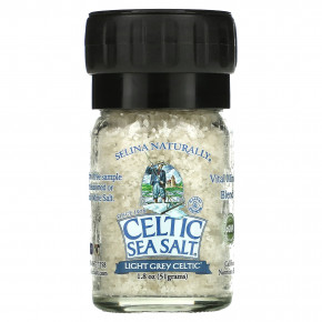 Celtic Sea Salt, Light Grey Celtic, кельтская соль, смесь жизненно важных минералов, мини-мельница для соли, 51 г (1,8 унции) - описание | фото