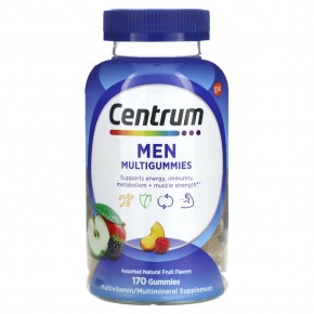 Centrum, Мультивитамины для мужчин, ассорти из натуральных фруктов, 170 жевательных таблеток в Москве - eco-herb.ru | фото