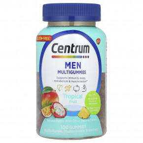 Centrum, Men Multigummies, тропические фрукты, 100 жевательных таблеток в Москве - eco-herb.ru | фото