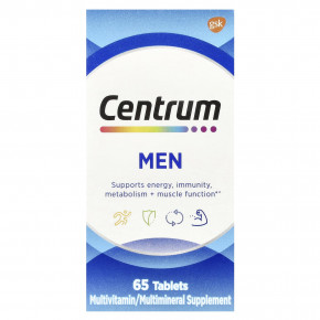 Centrum, Мультивитамины для мужчин, 65 таблеток - описание