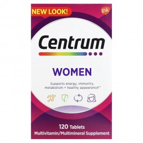 Centrum, Мультивитамины для женщин, 120 таблеток в Москве - eco-herb.ru | фото