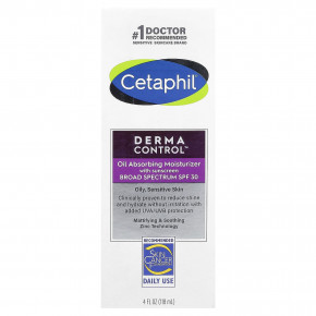 Cetaphil, Derma Control ™, маслоабсорбирующее увлажняющее средство, SPF 30, 118 мл (4 жидк. унц.) в Москве - eco-herb.ru | фото