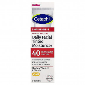 Cetaphil, дневной увлажняющий крем для лица, снятие покраснений, SPF 40, 50 мл (1,7 жидк. унции) в Москве - eco-herb.ru | фото