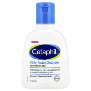 Cetaphil, Ежедневное очищающее средство, для нормальной и жирной кожи, 118 мл (4 жидк. Унции) - описание | фото