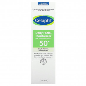 Cetaphil, Ежедневное увлажняющее средство для лица, SPF 50+, 50 мл (1,7 жидк. унц.) в Москве - eco-herb.ru | фото