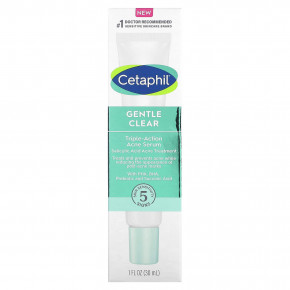 Cetaphil, Gentle Clear, сыворотка тройного действия от акне, 30 мл (1 жидк. унц.) в Москве - eco-herb.ru | фото