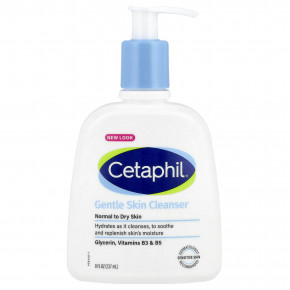 Cetaphil, Мягкое очищающее средство, для нормальной и сухой кожи, без отдушек, 237 мл (8 жидк. Унций) - описание | фото