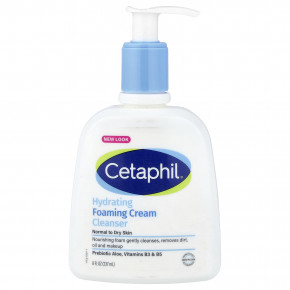Cetaphil, увлажняющий очищающий крем-пенка, для нормальной и сухой кожи, 237 мл (8 жидк. унций) - описание | фото