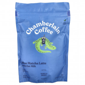 Chamberlain Coffee, Латте синий матча с овсяным молоком, 283 г (10 унций) - описание | фото