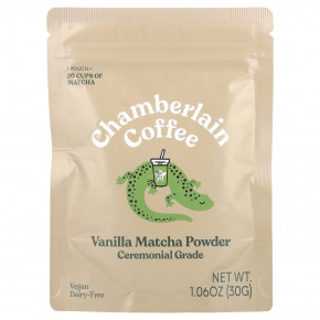 Chamberlain Coffee, Порошок с ванильным матча, церемониальный, 30 г (1,06 унции) - описание | фото