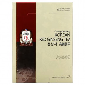 CheongKwanJang, Корейский чай с красным женьшенем, 50 пакетиков по 3 г (0,11 унции) в Москве - eco-herb.ru | фото