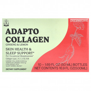 CheongKwanJang, Adapto Collagen, со вкусом женьшеня и лимона, 10 флаконов по 50 мл (1,69 жидк. унции) в Москве - eco-herb.ru | фото