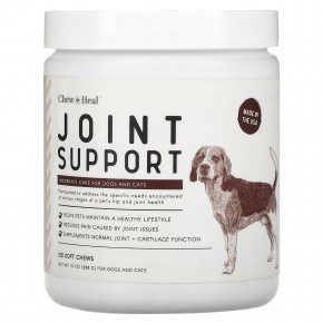 Chew + Heal, Joint Support, For Dogs and Cats, 120 Soft Chews, 10 oz (288 g) в Москве - eco-herb.ru | фото
