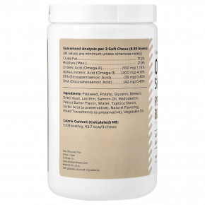 Chew + Heal, Omega Skin + шерсти, для собак и кошек, арахисовое масло, 180 жевательных таблеток, 513 г (18 унций) в Москве - eco-herb.ru | фото