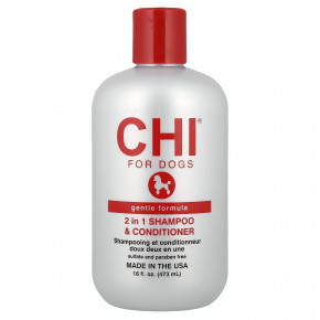 CHI for Dogs, 2 в 1, шампунь и кондиционер, для собак, 473 мл (16 жидк. унций) в Москве - eco-herb.ru | изображение CHI for Dogs, 2 в 1, шампунь и кондиционер, для собак, 473 мл (16 жидк. унций) в Москве - eco-herb.ru | фото