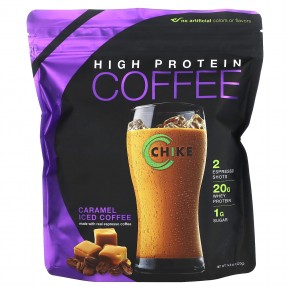Chike Nutrition, Холодный кофе с высоким содержанием протеина, карамель, 420 г (14,8 унции) - описание
