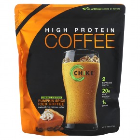 Chike Nutrition, Холодный кофе с высоким содержанием протеина, тыквенные специи, 413 г (14,6 унции) - описание