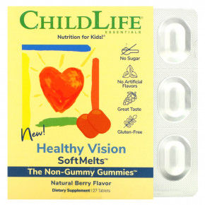 ChildLife Essentials, Healthy Vision SoftMelts, натуральный ягодный вкус, 27 таблеток в Москве - eco-herb.ru | фото