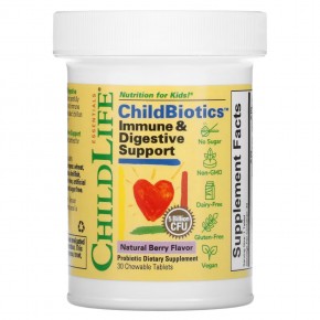 ChildLife Essentials, LiveBiotics, поддержка иммунитета и пищеварения, натуральный ягодный вкус, 5 млрд КОЕ, 30 жевательных таблеток в Москве - eco-herb.ru | фото