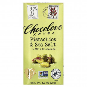 Chocolove, Фисташки и морская соль в молочном шоколаде, 33% какао, 90 г (3,2 унции) в Москве - eco-herb.ru | изображение Chocolove, Фисташки и морская соль в молочном шоколаде, 33% какао, 90 г (3,2 унции) в Москве - eco-herb.ru | фото