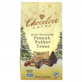 Chocolove, молочный шоколад с деревьями и арахисовой пастой, 200 г (7,05 унции) в Москве - eco-herb.ru | фото