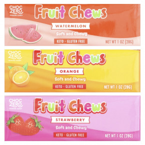 ChocZero, Фруктовые жевательные таблетки, разнообразные, 64 шт., 224 г (8 унций) в Москве - eco-herb.ru | изображение ChocZero, Фруктовые жевательные таблетки, разнообразные, 64 шт., 224 г (8 унций) в Москве - eco-herb.ru | фото