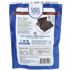ChocZero, Keto Bark, молочный шоколад, миндаль, 15 мини-батончиков, 170 г (6 унций) в Москве - eco-herb.ru | изображение ChocZero, Keto Bark, молочный шоколад, миндаль, 15 мини-батончиков, 170 г (6 унций) в Москве - eco-herb.ru | фото