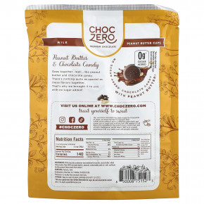 ChocZero, конфеты с молочным шоколадом и арахисовой пастой, 85 г (3 унции) в Москве - eco-herb.ru | фото