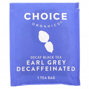 Choice Organic Teas, Черный чай без кофеина, Эрл Грей, 16 чайных пакетиков, 29 г (1,02 унции) в Москве - eco-herb.ru | фото