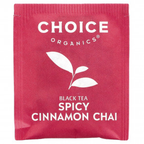 Choice Organic Teas, Черный чай, чай с пряностями и корицей, 16 чайных пакетиков, 32 г (1,12 унции) в Москве - eco-herb.ru | фото