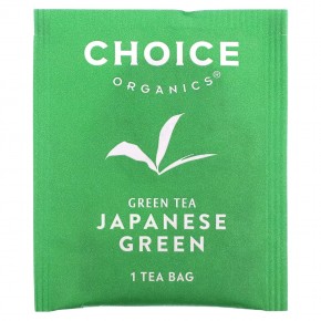 Choice Organic Teas, Green Tea, японский зеленый чай, 16 чайных пакетиков, 26 г (0,92 унции) в Москве - eco-herb.ru | фото