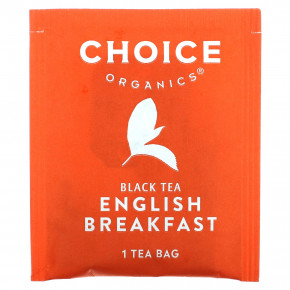 Choice Organics, Black Tea, English Breakfast, 16 чайных пакетиков, 32 г (1,12 унции) в Москве - eco-herb.ru | фото