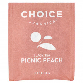 Choice Organics, Black Tea, персик для пикника, 16 чайных пакетиков, 32 г (1,12 унции) в Москве - eco-herb.ru | фото