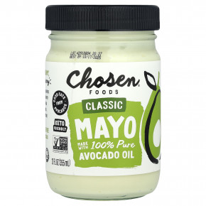 Chosen Foods, классический майонез со 100% чистым маслом авокадо, 355 мл (12 жидк. унций) - описание | фото