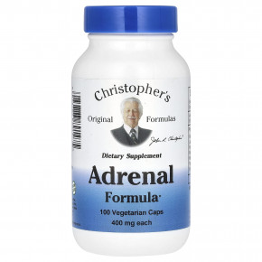 Christopher's Original Formulas, Adrenal Formula, 100 вегетарианских капсул - описание | фото
