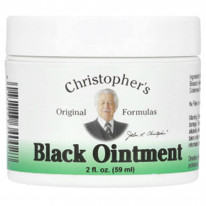 Christopher's Original Formulas, Black Ointment, противовоспалительная, 59 мл (2 жидкие унции) - описание | фото