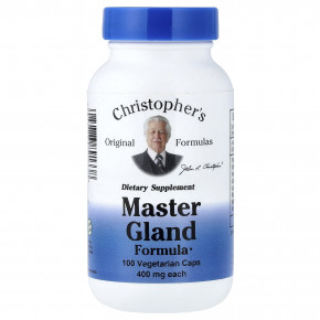 Christopher's Original Formulas, Master Gland Formula, 100 вегетарианских капсул - описание | фото