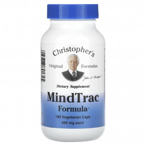 Christopher's Original Formulas, MindTrac Formula, 440 мг, 100 вегетарианских капсул - описание | фото