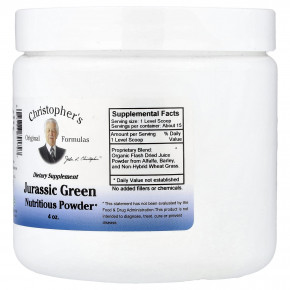 Christopher's Original Formulas, питательный порошок из юрской зеленого чая, 4 унции в Москве - eco-herb.ru | фото