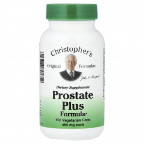 Christopher's Original Formulas, Prostate Plus Formula, 100 вегетарианских капсул - описание | фото