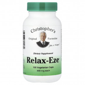 Christopher's Original Formulas, Relax-Eze, 100 вегетарианских капсул - описание | фото
