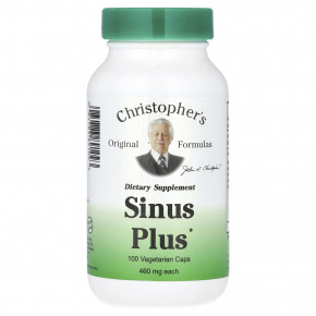 Christopher's Original Formulas, Sinus Plus, 475 мг, 100 вегетарианских капсул - описание | фото