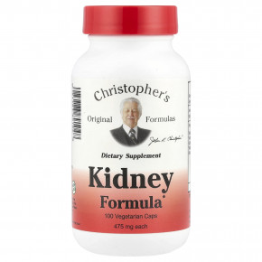Christopher's Original Formulas, средство для здоровья почек, 475 мг, 100 вегетарианских капсул - описание | фото