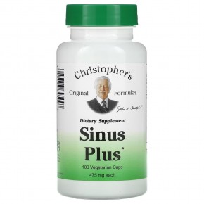 Christopher's Original Formulas, Sinus Plus, 475 мг, 100 вегетарианских капсул в Москве - eco-herb.ru | фото