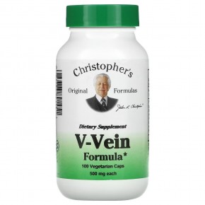 Christopher's Original Formulas, V-Vein Formula, 500 мг, 100 вегетарианских капсул в Москве - eco-herb.ru | фото