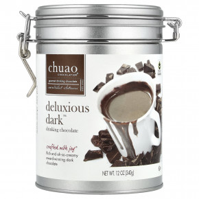 Chuao Chocolatier, Deluxious Dark™, пищевой шоколад, 340 г (12 унций) в Москве - eco-herb.ru | фото
