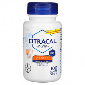 Citracal, Добавка с кальцием и витамином D3, маленькие таблетки, 100 капсул с покрытием (Товар снят с продажи) в Москве - eco-herb.ru | фото