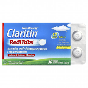 Claritin, RediTabs®, средство от аллергии для наружного применения, 5 мг, 30 таблеток для расщепления в полости рта в Москве - eco-herb.ru | фото