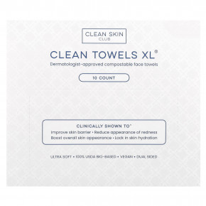 Clean Skin Club, Чистые полотенца XL®, 10 шт. - описание | фото